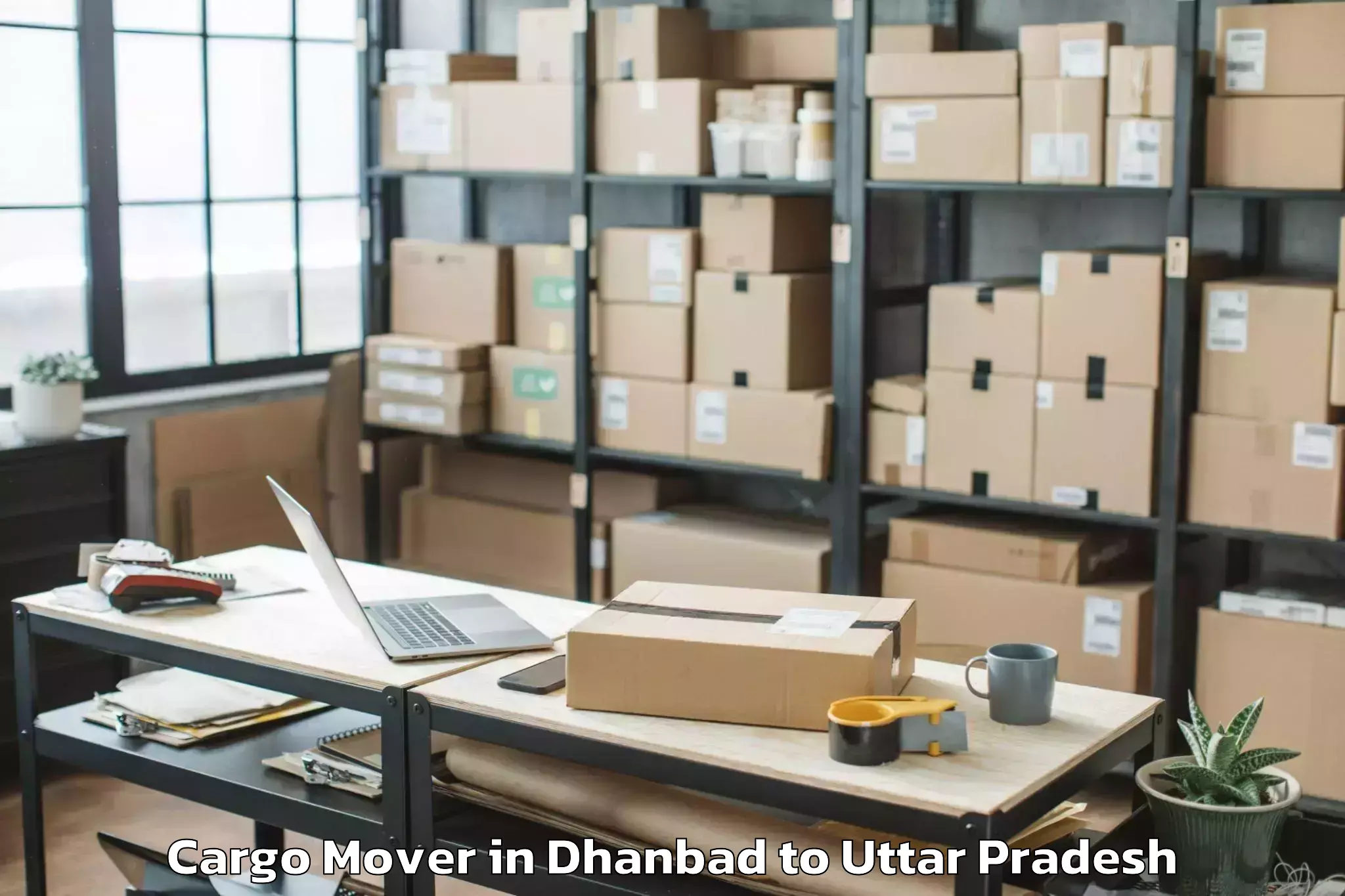 Efficient Dhanbad to Js University Shikohabad Cargo Mover